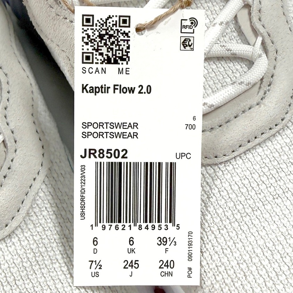 Adidas Kaptir Flow 2.0 Sneakers / Shoes - NEW Womens 7.5 Off White - #49378-OFCL - Picture 5 of 5